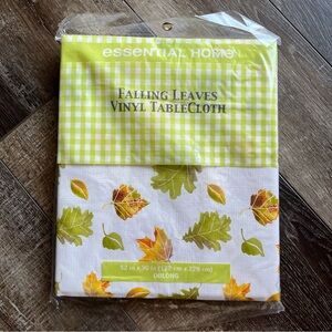 Vintage Fall vinyl flannel back tablecloth